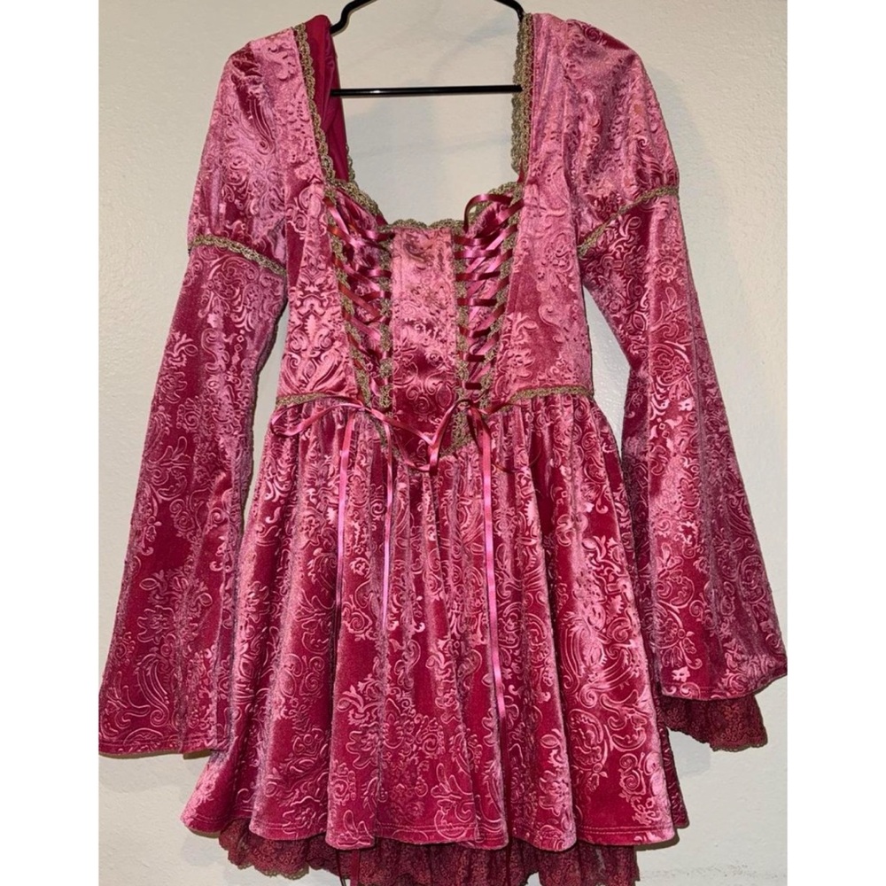 Sugar Thrillz Pink Long Sleeve Dress